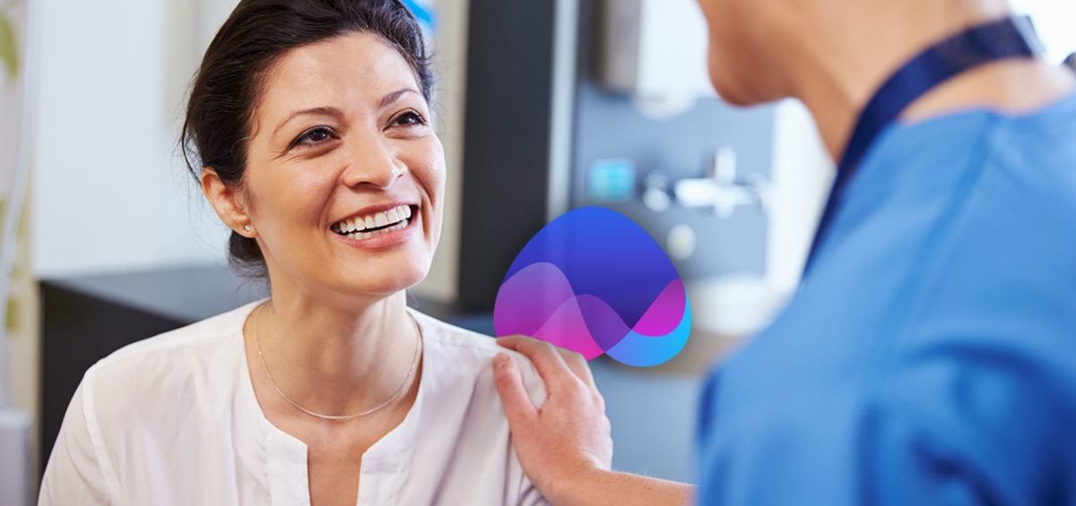 smiling patient with nurse